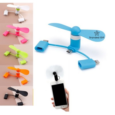3" 1 Mobile Phone USB Fan