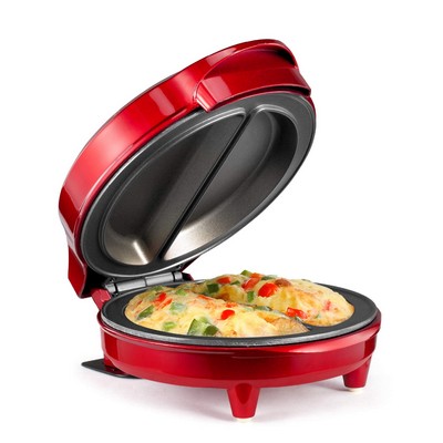 Holstein Housewares 2 Section Omelette Maker - Red