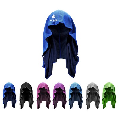 Neck Face Cooling Hoodie Towel