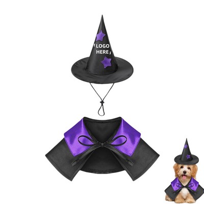 Pet Halloween Witch Costume Set