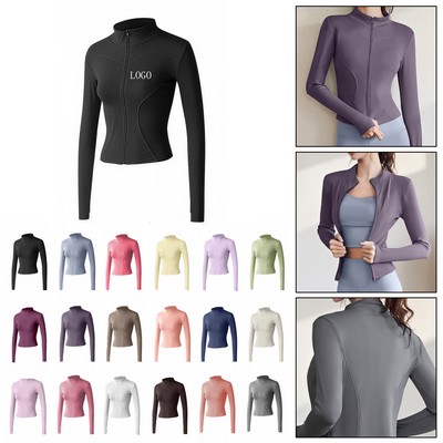 Women's Long Sleeve Sports Jacket S-3XL