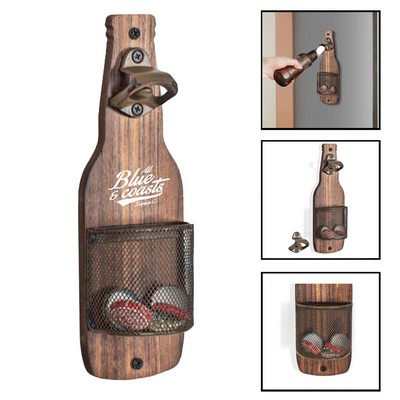 Basketball Hoop Wooden Bottle Opener