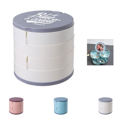 Four-layer 360-degree Rotating Jewelry Box