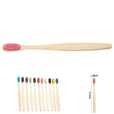 Custom Colorful Kids' Bamboo Toothbrush – Soft Charcoal Bristles, Eco-Friendly