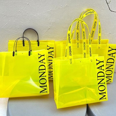 PVC Transparent Tote Bag Large Shopping Shoulder Gift Handbag