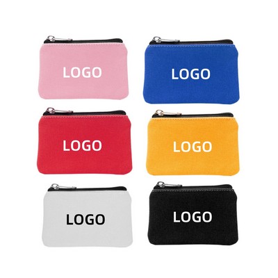Canvas Zipper Coin Purse