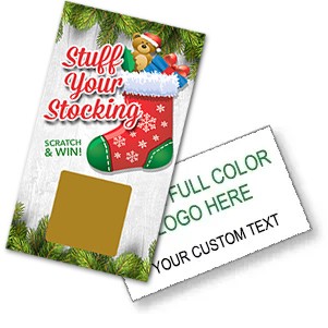 Scratch Off Cards - STUFF YOUR STOCKING - Scratch and Win (4 Sizes)