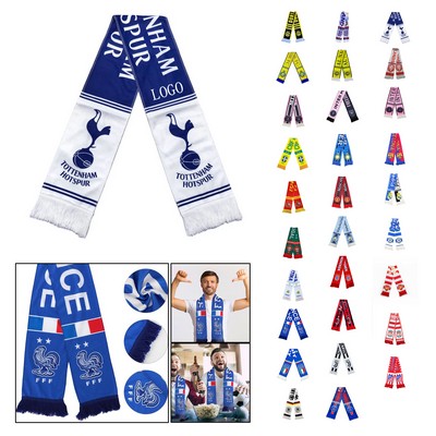Football Team Velvet Fleece Fans Scarf