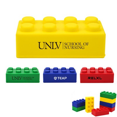 Stackable Construction Building Block Shape Stress Ball