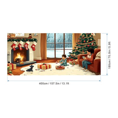 71"x 157" Full Custom Christmas Tapestry Wall Hanging Tapestries Christmas Blank