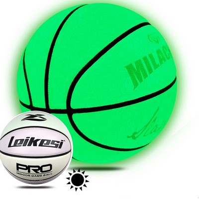 Size 7 Basketball Glow in The Dark Light up for Teenagers