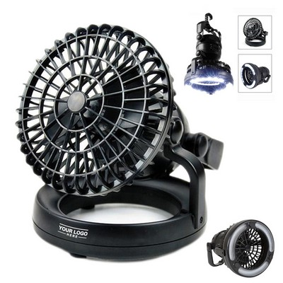 LED Indoor/Outdoor Black Ceiling Camping Fan