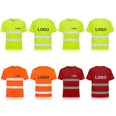 Breathable Reflective Safety Work Clothes Short Sleeve