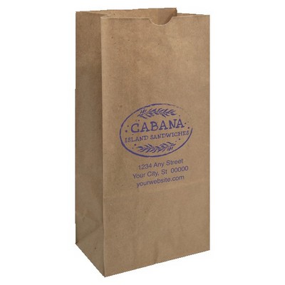 One Color 1-Sided SOS Kraft Paper Bags (6.25" x 12.5" x 3.185")