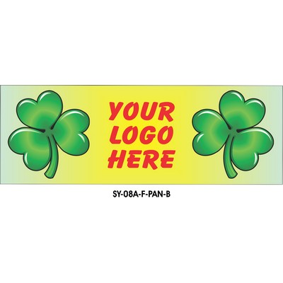 Shamrock Panoramic Badge w/ Bar Pin (1 5/8"x4 5/8")
