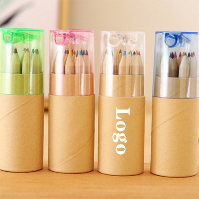 12-Color Pencil Set with Built-In Sharpener