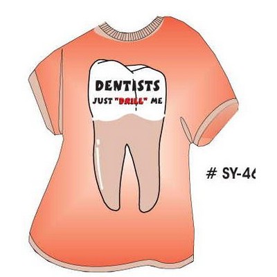 Tooth T-Shirt Acrylic Coaster w/Felt Back