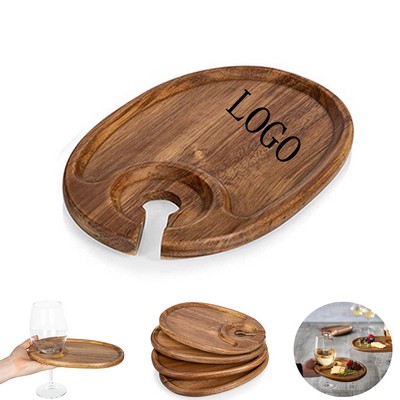 Wine Oval Tray Wood Cheese Plate