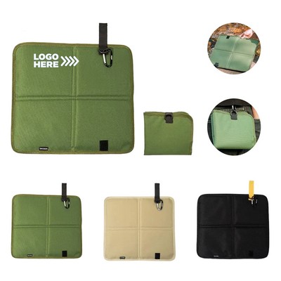 Foldable Outdoor Nylon Seat Cushion w/Hook