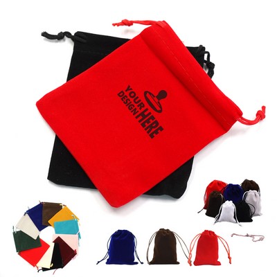 Small Velvet Drawstring Pouch Bag