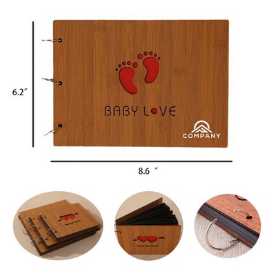 DIY Photo Album Wood Cover Scrapbook