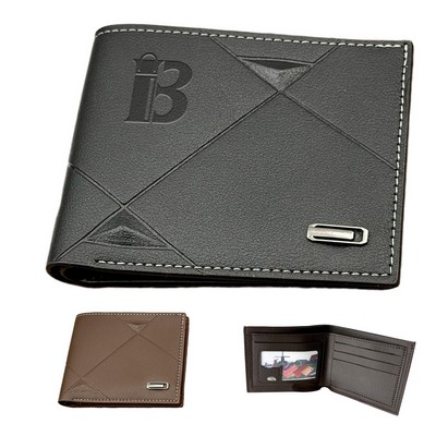Large Capacity PU Bifold Wallet