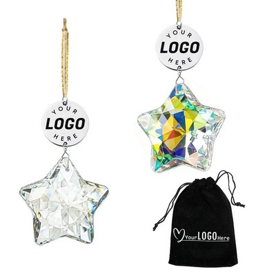 Hanging Suncatcher Crystal Christmas Star Ornaments