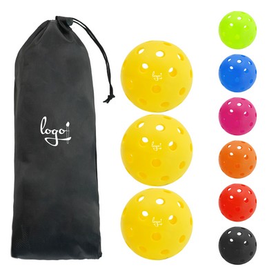 Complete Pickleball Set with Balls and Drawstring Bag