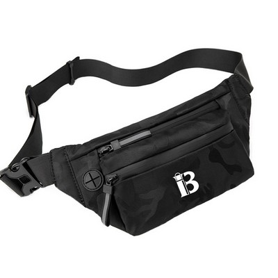 Adjustable Strap Chest Shoulder Bag W/Earphone Hole
