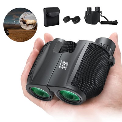 Adults Kids Outdoor Travel Hiking Large View Low Light Vision Easy Focus Compact 10x25 Binoculars