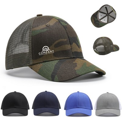 Blank Golf Gorras Mesh 6 Panel Camo Truker Caps