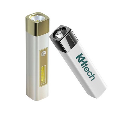 Rechargeable Portable Powerful Mini Flashlights Power Bank LED Torch