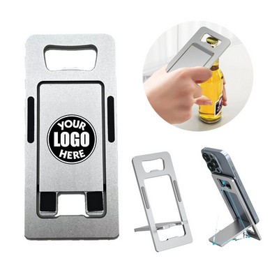 Aluminum Alloy Folding Phone Stand With Bottle Opener
