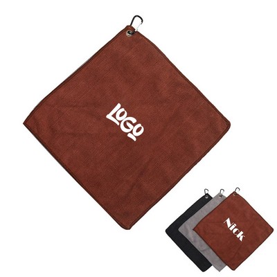 Soft Absorbent Golf Grommet Hook Towel