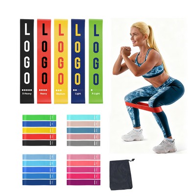 Yoga Resistance Bands Set W/ 5 Resistance Levels & Carry Bag