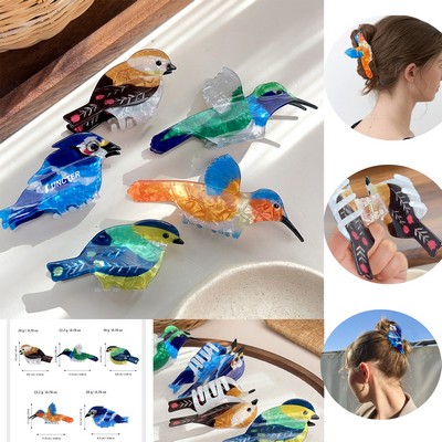 Acetic Acid Hair Claw Clips Creatvie Bird Shaped Hairpin