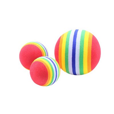 1.5" Rainbow EVA Pet Toss Ball