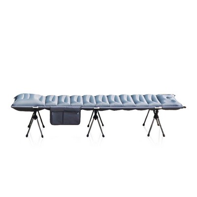Elevated Inflatable Camping Cot with Side Storage