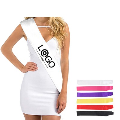 Satin Sash Pageant Party Belt