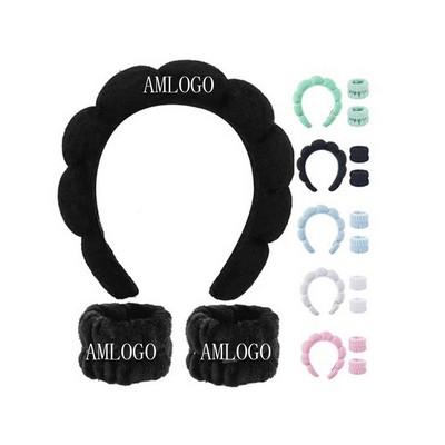 3-Piece Spa Headband and Wristband Set