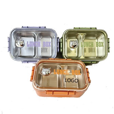 304 Stainless Steel Two Compartment Lunch Box