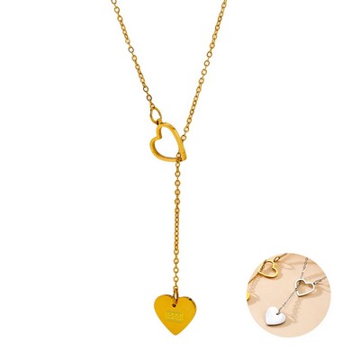 Hollow Out Heart-shaped Sliding Necklace