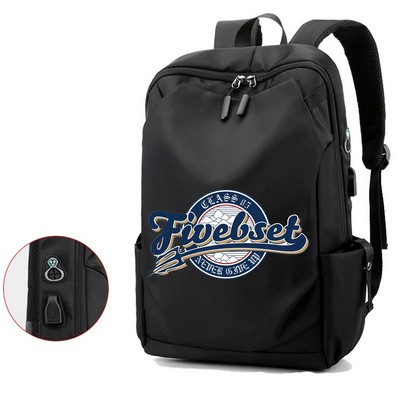 Stay Connected Anywhere: Backpack with Headphone Jack and USB Port