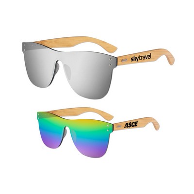 No Frame Bamboo Sunglasses