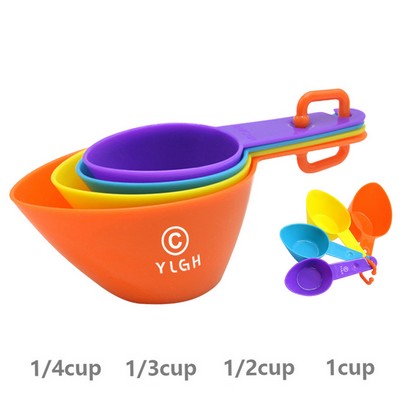 Colorful 4 Pieces Plastic Measuring Cups