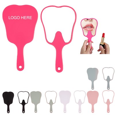 Tooth-Shaped Handheld Mirror