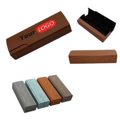 Wood Grain Glasses Case