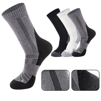 Merino Wool Cushioned Anti-Blister Breathable Crew Socks