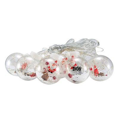 LED Santa Claus Snowman Wishing Ball Curtain Light