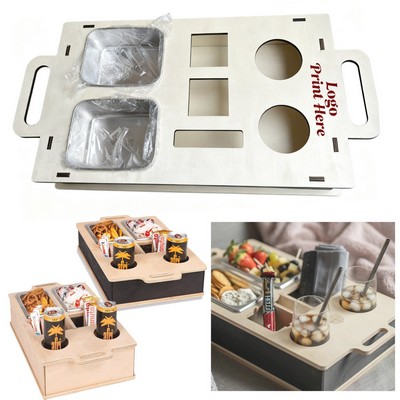 Wooden Beer and Snack Storage Rack